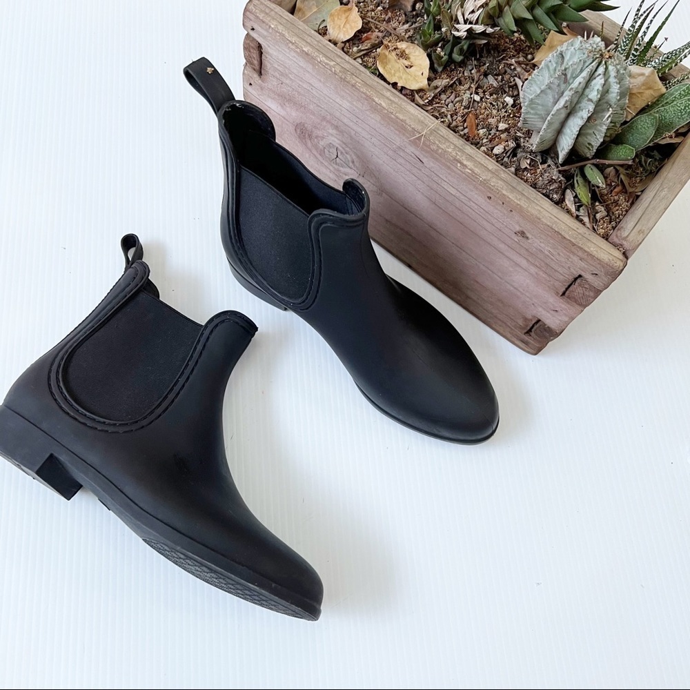 Jeffrey Campbell Havana- Black Stormy Chelsea Rain-boot- 7